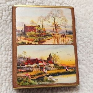 Beautiful Antique miniature 2 decks playing cards